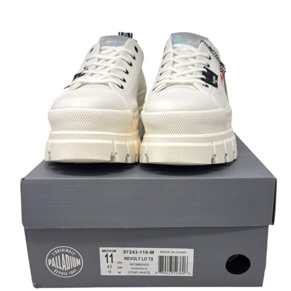 Palladium Revolt Lo TX Sneakers Star White Size 11 Women's Chunky Sole - Picture 5 of 13